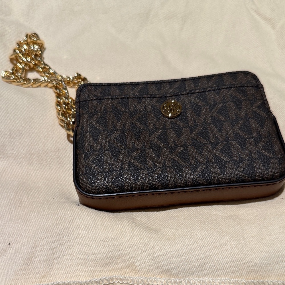 MICHAEL Michael Kors Brown Crossbody Bag with Gold Chain